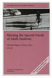 Cover of: Meeting the Special Needs of Adult Students by 