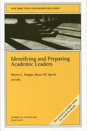 Cover of: Identifying and Prepaing Academic Leaders: New Directions for Higher Education (J-B HE Single Issue Higher Education)