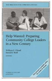 Cover of: Help Wanted: Preparing Community College Leaders in a New Century: New Directions for Community Colleges (J-B CC Single Issue Community Colleges)