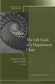 Cover of: The Life Cycle of a Department Chair (New Directions for Higher Education, No. 126)