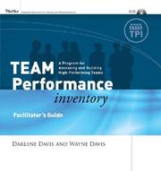 Cover of: Team Performance Inventory, FG Package