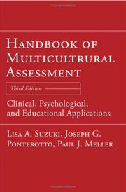 Cover of: Handbook of Multicultural Assessment: Clinical, Psychological, and Educational Applications