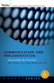 Cover of: Communication and Implementation: Sustaining the Practice (Measurement in Action)