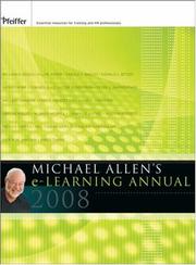 Cover of: Michael Allen's 2008 e-Learning Annual (J-B Pfeiffer Annual Looseleaf Vol1)