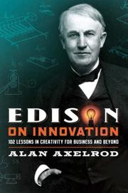 Cover of: Edison on Innovation by Alan Axelrod