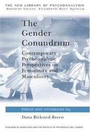 Cover of: The Gender Conundrum: Psychoanalytic Perspectives on Masculinity and Femininity (New Library of Psychoanalysis, No 18)