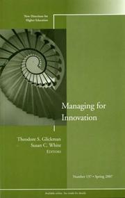 Cover of: Managing for Innovation: New Directions for Higher Education #137 (J-B HE Single Issue Higher Education)