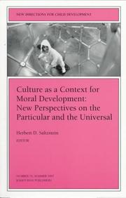 Culture as a Context for Moral Development by Herbert D. Saltzstein
