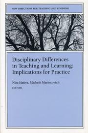 Cover of: Disciplinary Differences in Teaching and Learning Implications for Practice: New Directions for Teaching and Learning (J-B TL Single Issue Teaching and Learning)