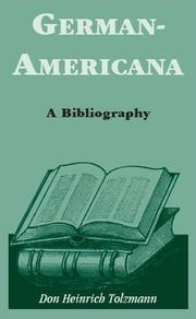 Cover of: German-Americana A Bibliography