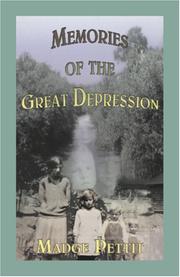 Cover of: Memories of the Great Depression