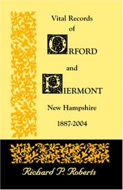 Cover of: Vital Records of Orford and Piermont, New Hampshire, 1887-2004