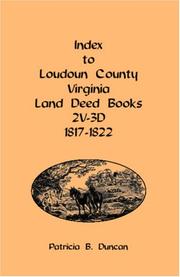 Cover of: Index to Loudoun County, Virginia Land Deed Books, 1817-1822