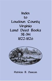 Cover of: Index to Loudoun County, Virginia Land Deed Books, 1822-1826