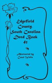 Cover of: Edgefield County, South Carolina by Carol Wells