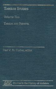 Cover of: Targum Studies, Volume 2: Targum and Peshitta: Targum and Peshitta (South Florida Studies in the History of Judaism)