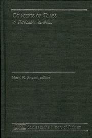 Cover of: Concepts of Class in Ancient Israel (South Florida Studies in the History of Judaism)