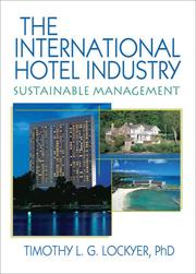 Cover of: International Hotel Industry: Sustainable Management