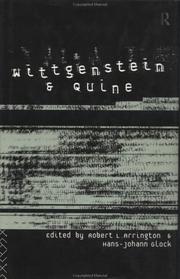 Cover of: Wittgenstein and Quine