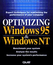 Cover of: Optimizing Windows 95 & Nt 4.0