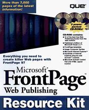 Cover of: Microsoft Frontpage Web Publishing Resource Kit