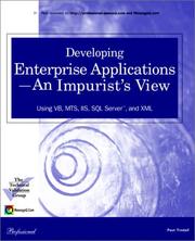 Cover of: Developing Enterprise Applications -An Impurist's View by Paul Tindall