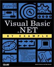 Cover of: Visual Basic.NET by Example (By Example Series)
