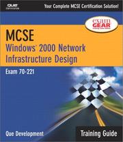 Cover of: MCSE Training Guide (70-221): Windows 2000 Network Infrastructure Design (2nd Edition) (Training Guide)