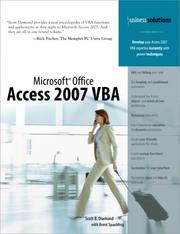 Cover of: Microsoft Office Access 2007 VBA (Business Solutions)