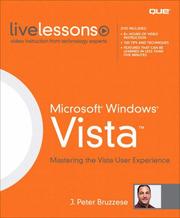 Cover of: Microsoft Windows Vista (Video LiveLessons): Mastering the Vista User Experience (LiveLessons) | J. Peter Bruzzese