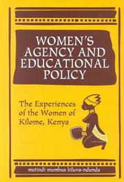 Cover of: Women's Agency and Educational Policy by Mutindi Mumbua Kiluva-Ndunda