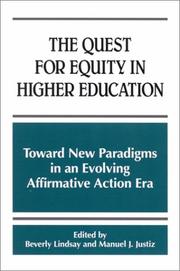 Cover of: The Quest for Equity in Higher Education | 
