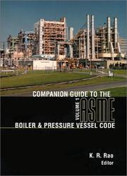 Cover of: Companion Guide ASME BPVC by K. R. Rao