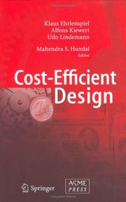 Cover of: Cost-Efficient Design by Klaus Ehrlenspiel, Alfons Kiewert, Udo Lindemann