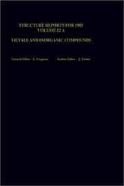 Cover of: Structure Reports for 1984, Volume 51B: Organic Compounds (Structure Reports B)