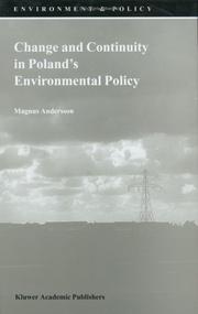 Cover of: Change and Continuity in Poland's Environmental Policy (Environment & Policy)