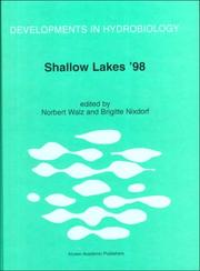 Cover of: Shallow Lakes `98 - Trophic Interactions in Shallow Freshwater (DEVELOPMENTS IN HYDROBIOLOGY Volume 143) (Developments in Hydrobiology)