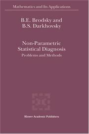 Cover of: Non-Parametric Statistical Diagnosis | B.E. Brodsky