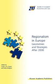 Cover of: Regionalism in Europe | 