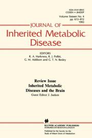 Cover of: Inherited Metabolic Diseases and the Brain - Journal of Inherited Metabolic Disease 16:4, by 