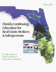 Cover of: Florida continuing education for real estate brokers & salespersons, 1999-2000 by George Gaines