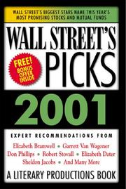 Cover of: Wall Street's Picks 2001