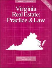 Cover of: Virginia Real Estate: Practice & Law (Virginia Real Estate Practice & Law)