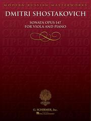 Cover of: Sonata, Op. 147: Viola and Piano
