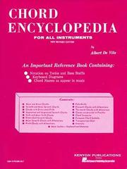 Cover of: Chord Encyclopedia for All Instruments by Albert de Vito by Albert De Vito