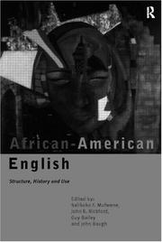 Cover of: African-American English by edited by Salikoko S. Mufwene ... [et al.].