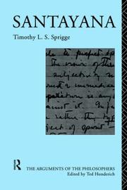 Santayana by Timothy L. S. Sprigge
