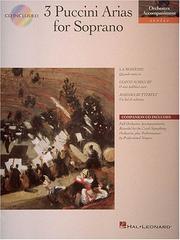Cover of: 3 Puccini Arias for Soprano: Orchestra Accompaniment Series (Orchestra Accompaniment)