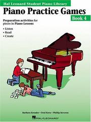 Cover of: Piano Practice Games Book 4: Hal Leonard Student Piano Library