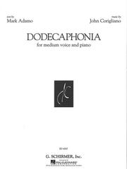 Cover of: Dodecaphonia: Medium Voice